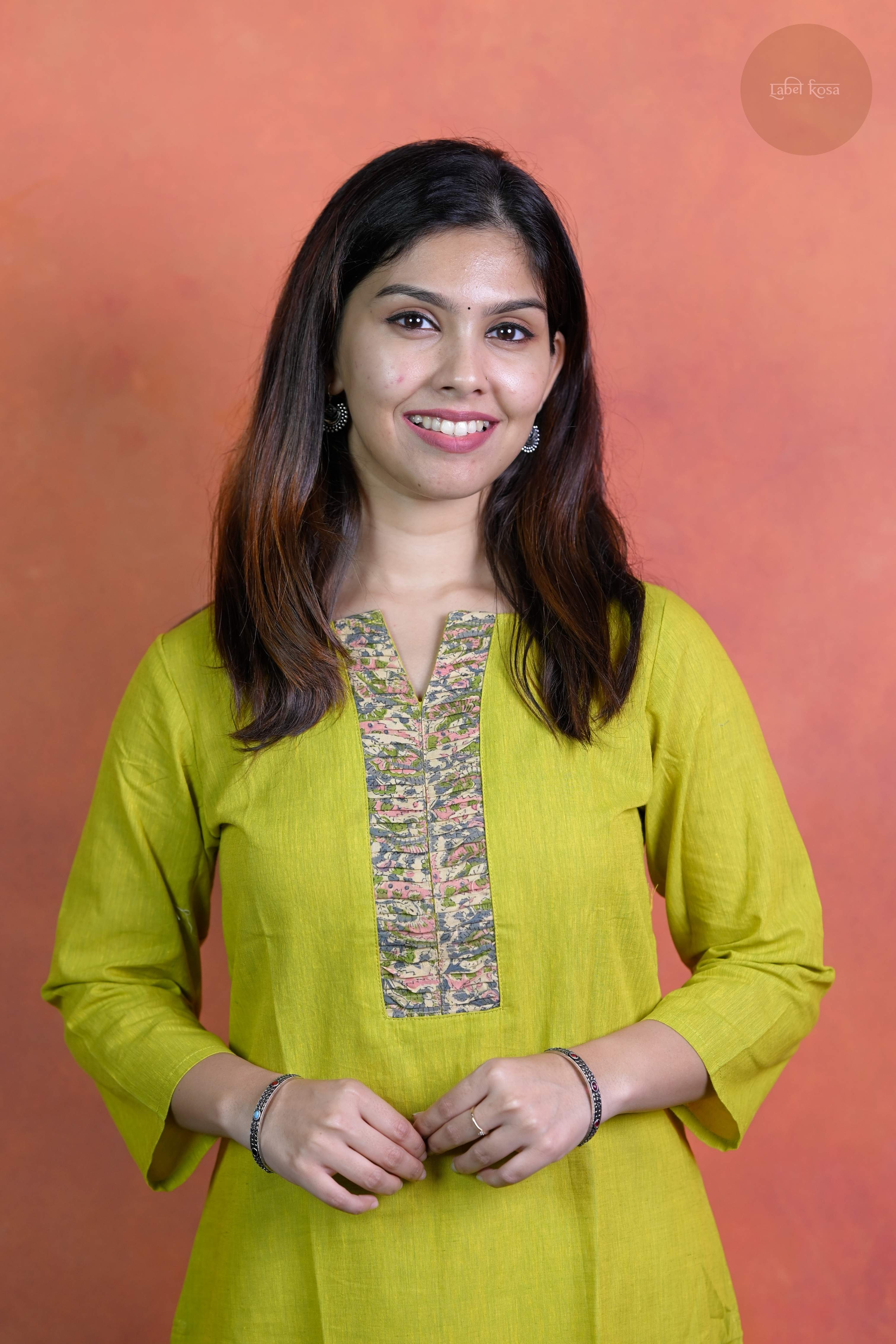 Rooh - Mangalgiri Pintuck Pista Green Kurti